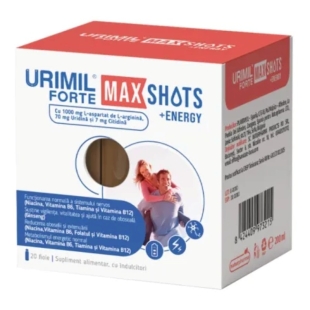 Urimil Forte Max Shots +Energy, 20 fiole, Naturpharma