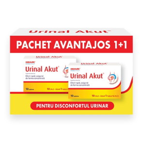 Pachet Urinal Akut 10 + 10 tablete, (1+1) , Walmark