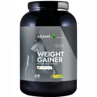 Weight Gainer pulbere instant cu aroma de vanilie, 1500 g, Adams Supplements
