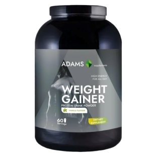 Weight Gainer pulbere instant cu aroma de vanilie, 3000 g, Adams Supplements