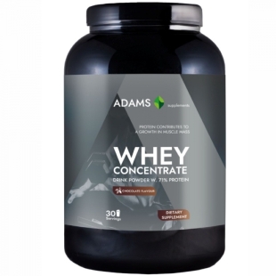 Whey Concentrate Protein pulbere instant cu aroma de ciocolata, 908 g, Adams Supplements
