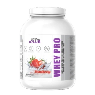 Whey Pro Premium pudra instant cu aroma de capsuni, 1200 g, Natural Plus