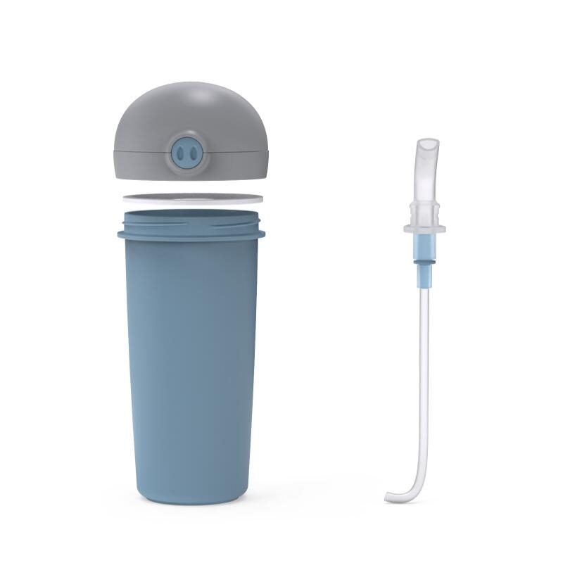 Sticla de plastic cu pai Nava 380ml albastru Sticla de plastic cu pai Nava 380ml albastru