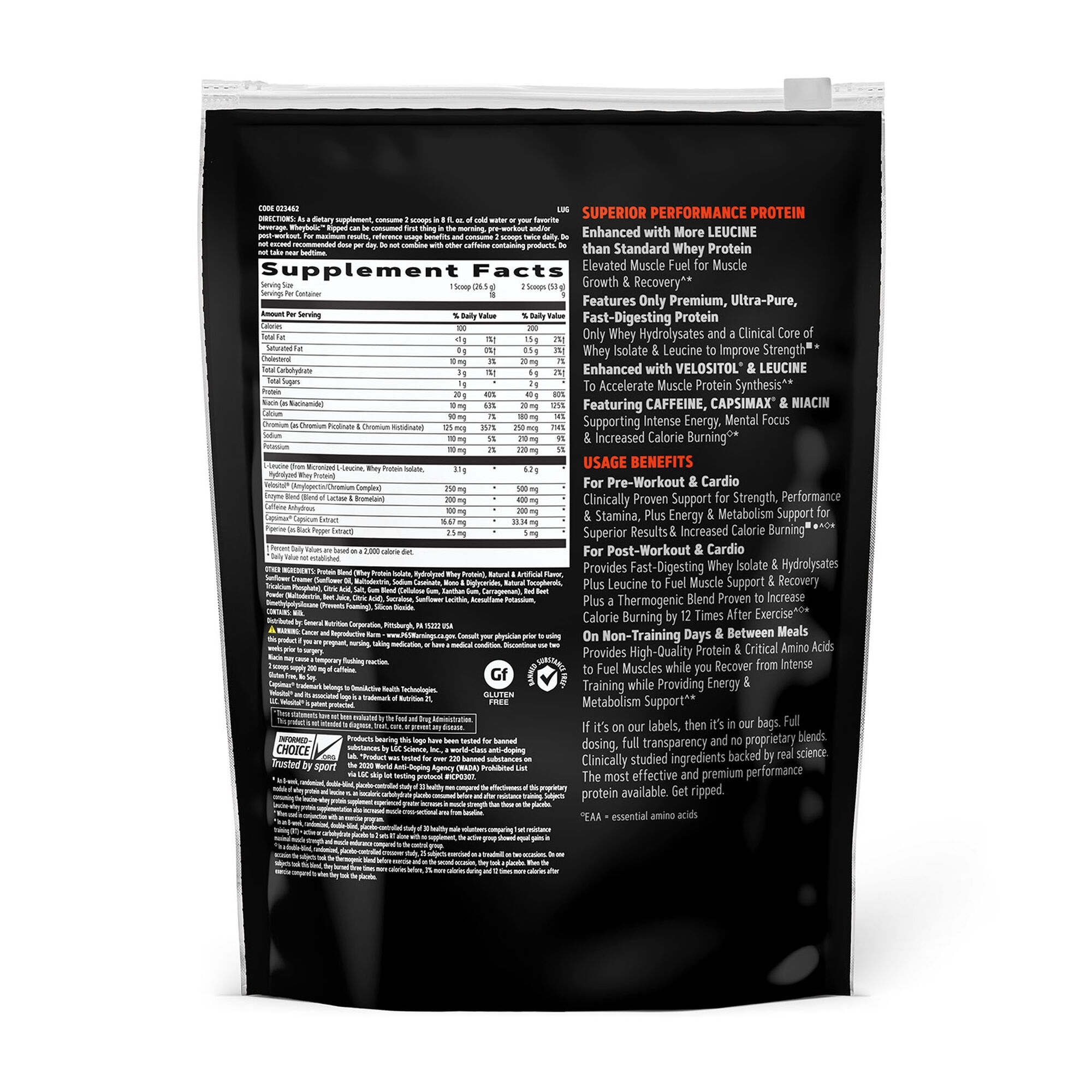 Proteina din zer cu aroma de crema de capsuni AMP Wheybolic Ripped, 477 g, GNC Proteina din zer cu aroma de crema de capsuni AMP Wheybolic Ripped, 477 g, GNC
