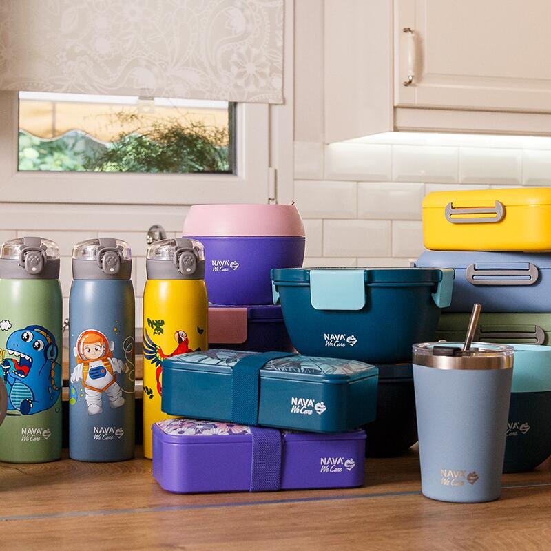 Lunchbox Nava We care 650ml albastru Lunchbox Nava We care 650ml albastru
