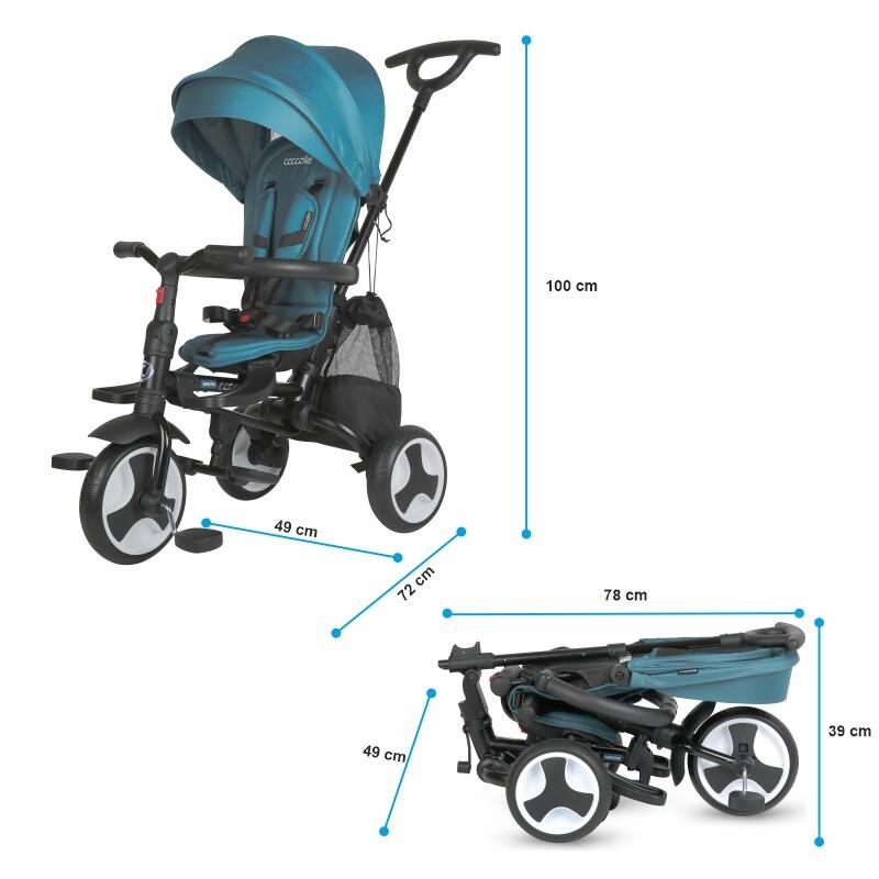 Tricicleta ultrapliabila Coccolle Spectra plus Atlantic Blue Tricicleta ultrapliabila Coccolle Spectra plus Atlantic Blue