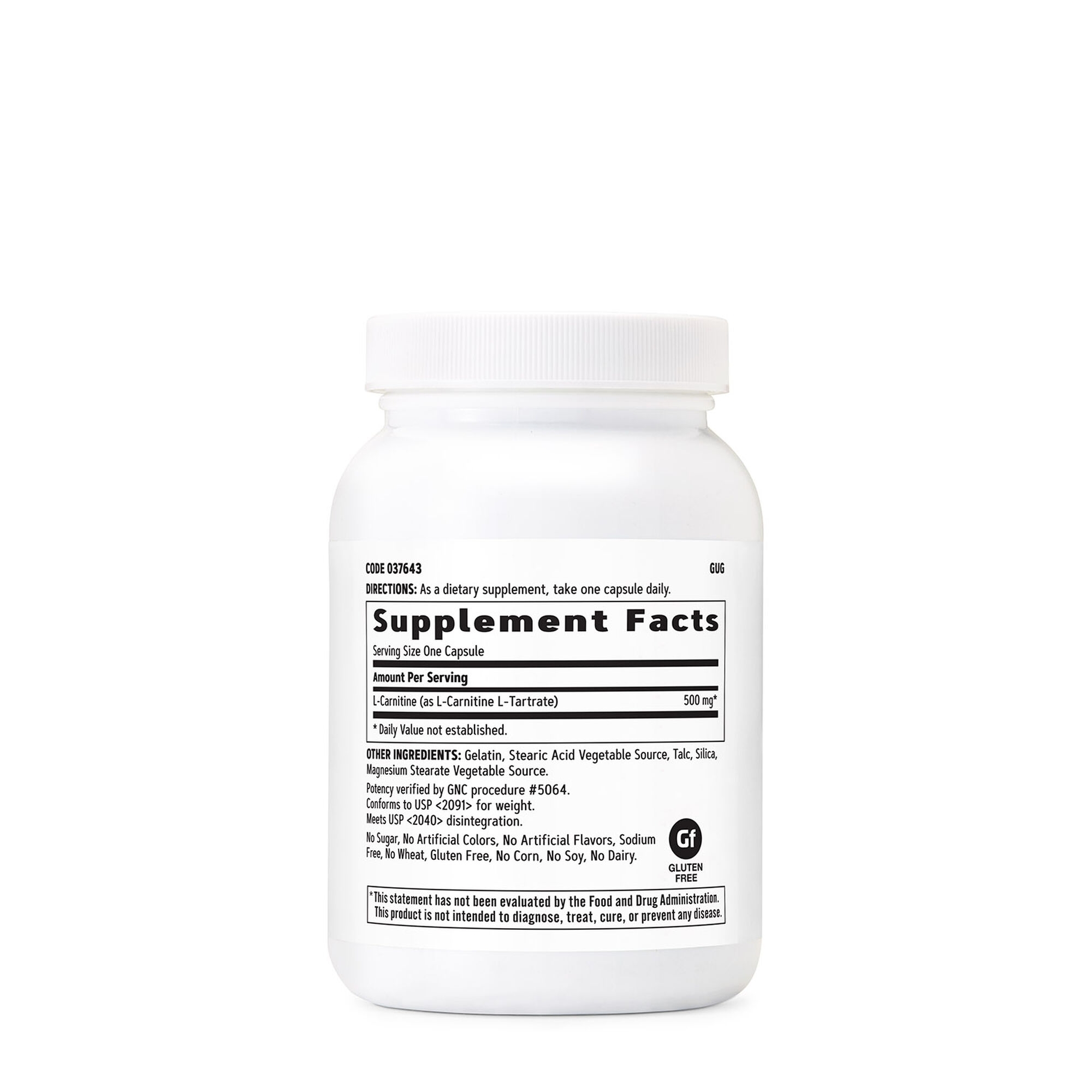 L-carnitina 500 mg, 120 capsule, GNC L-carnitina 500 mg, 120 capsule, GNC