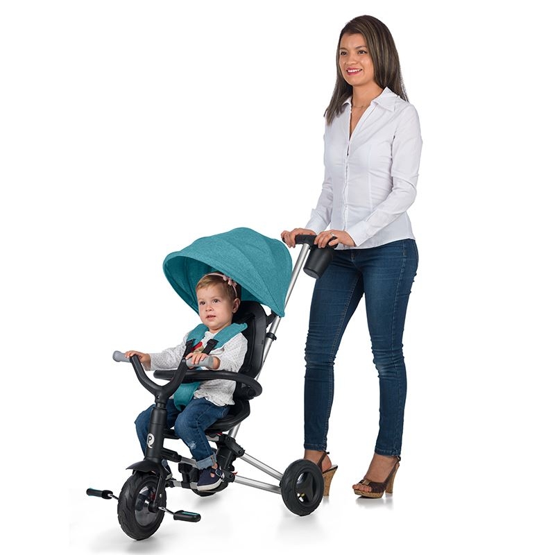 Tricicleta ultrapliabila Qplay Nova Rubber turcoaz Tricicleta ultrapliabila Qplay Nova Rubber turcoaz