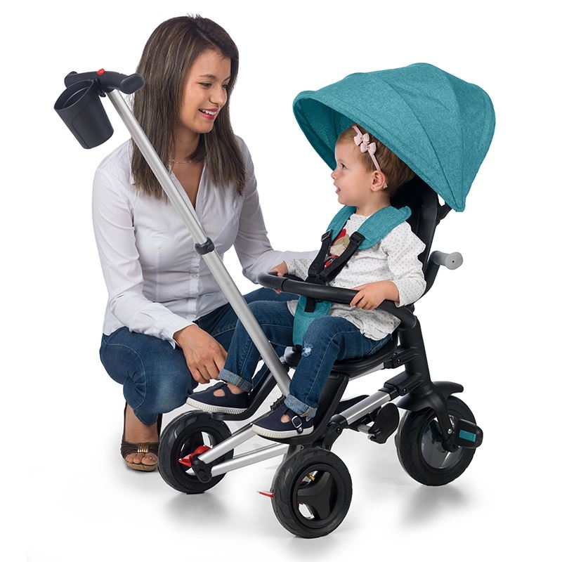 Tricicleta ultrapliabila Qplay Nova Rubber turcoaz Tricicleta ultrapliabila Qplay Nova Rubber turcoaz
