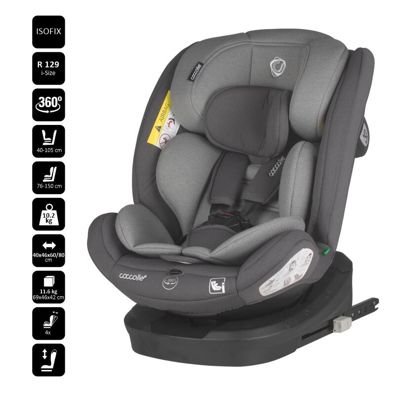 Scaun auto iSize 40-150 cm Coccolle Nyota Diamond black Scaun auto iSize 40-150 cm Coccolle Nyota Diamond black