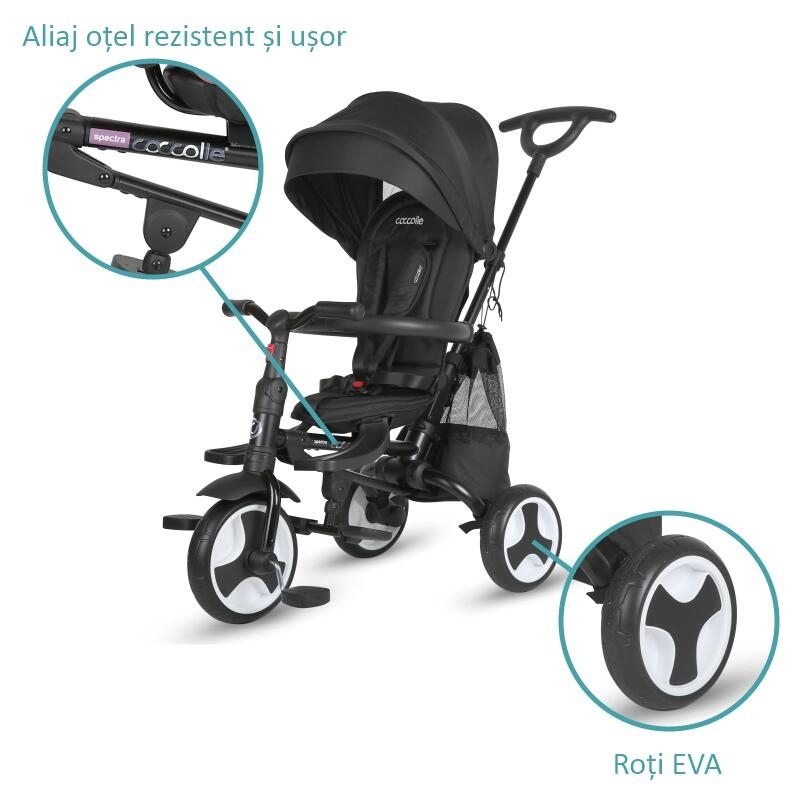Tricicleta ultrapliabila Coccolle Spectra plus Jet Black Tricicleta ultrapliabila Coccolle Spectra plus Jet Black