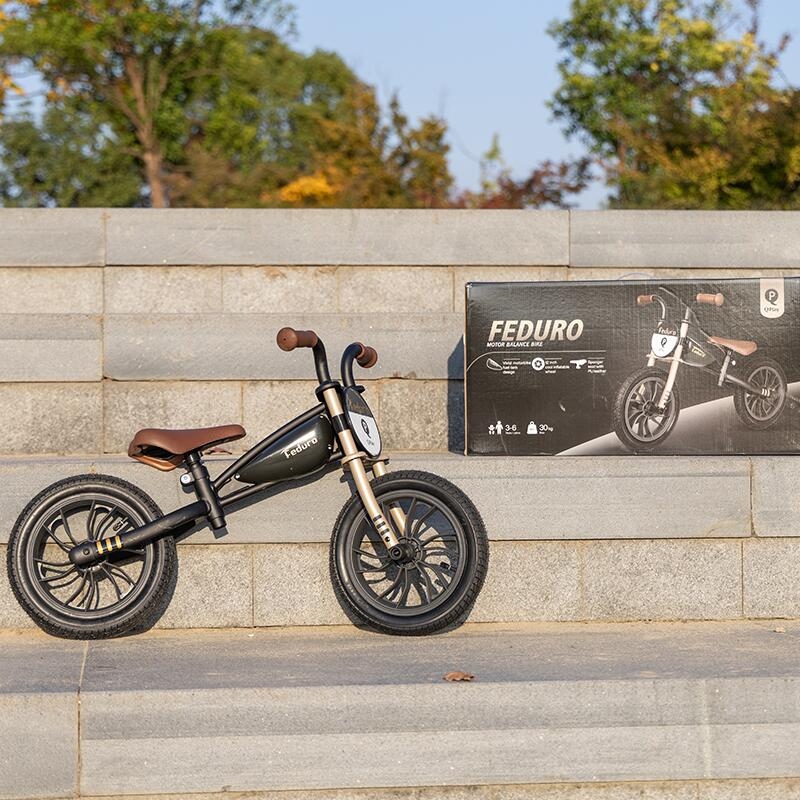 Balance bike QPlay Feduro Negru-Auriu Balance bike QPlay Feduro Negru-Auriu