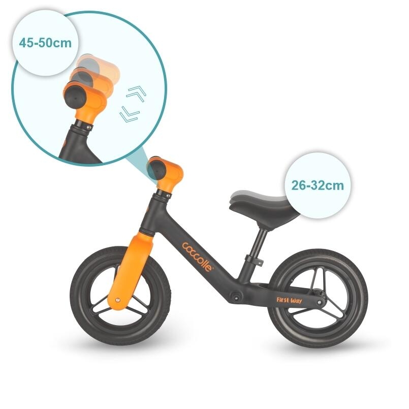 Bicicleta fara pedale Coccolle First Way, Orange Shadow Bicicleta fara pedale Coccolle First Way, Orange Shadow
