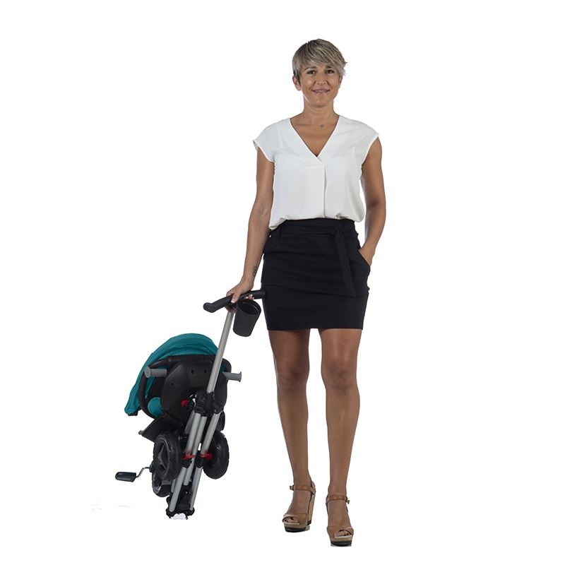 Tricicleta ultrapliabila Qplay Nova Rubber turcoaz Tricicleta ultrapliabila Qplay Nova Rubber turcoaz