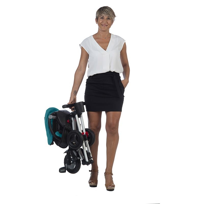 Tricicleta ultrapliabila Qplay Nova Rubber turcoaz Tricicleta ultrapliabila Qplay Nova Rubber turcoaz