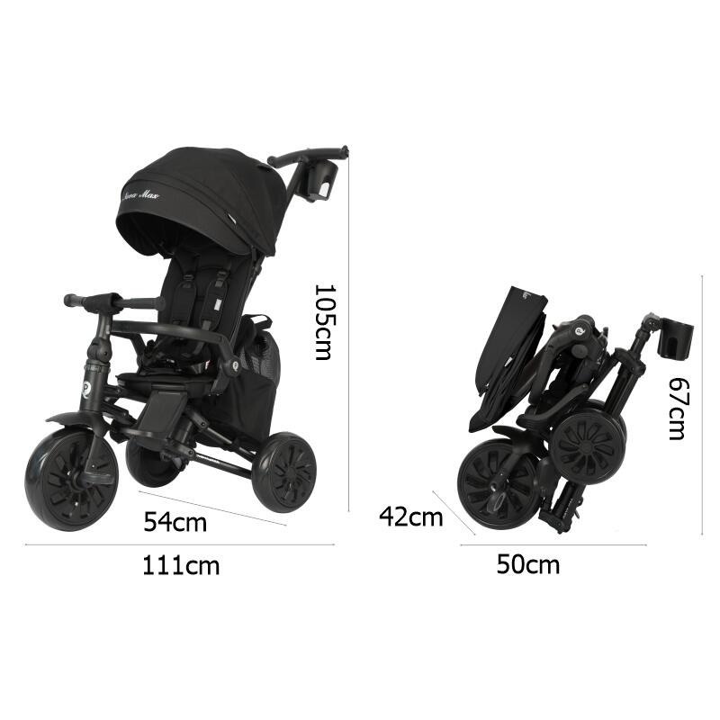Tricicleta ultrapliabila Qplay Nova MAX Negru Tricicleta ultrapliabila Qplay Nova MAX Negru
