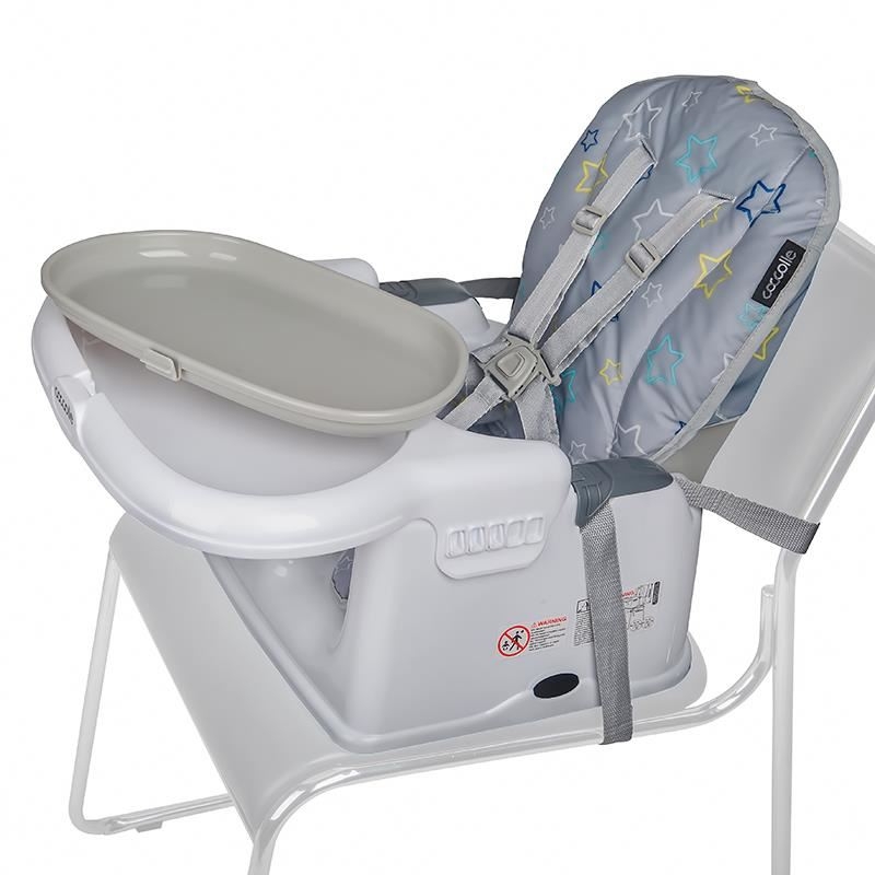 Scaun de luat masa multifunctional Coccolle Ziti Grey Stars Scaun de luat masa multifunctional Coccolle Ziti Grey Stars