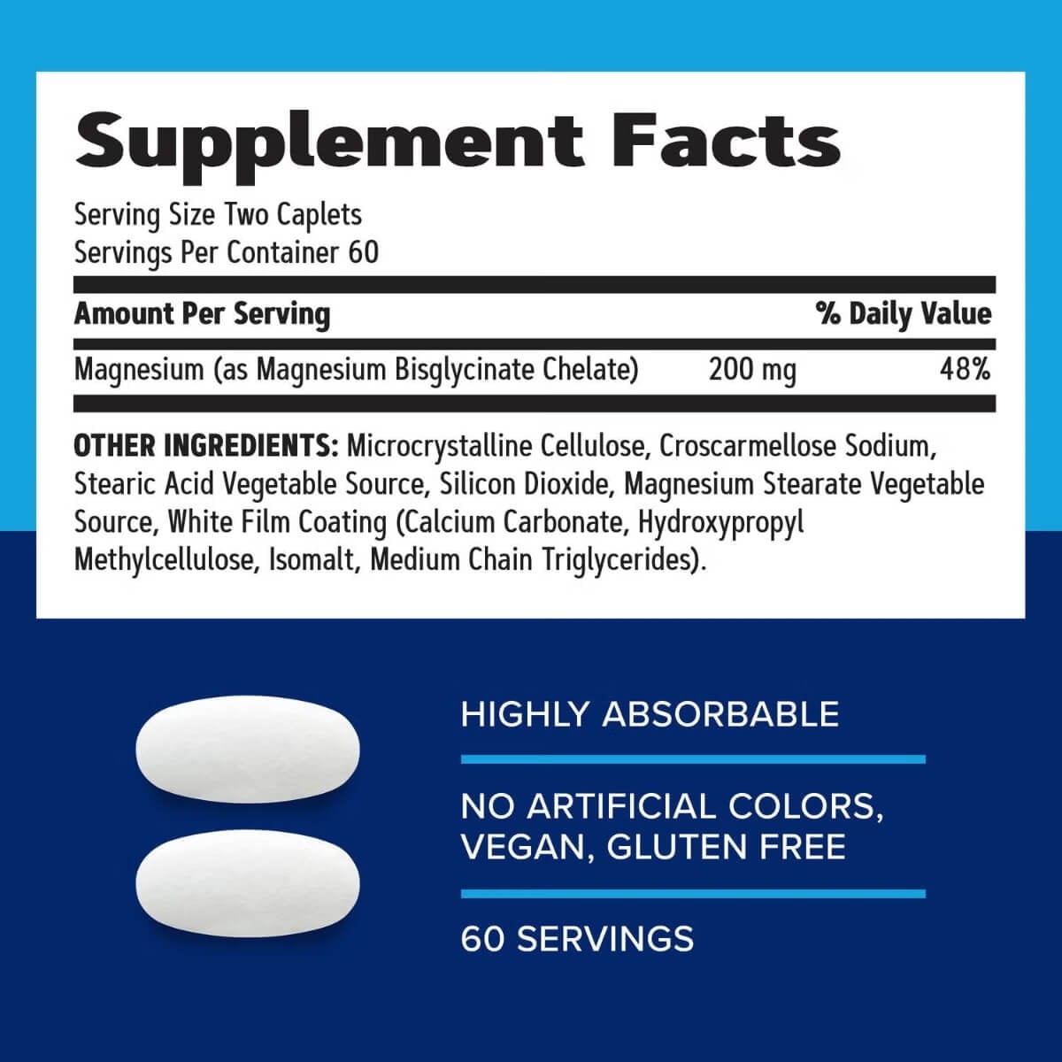 Bisglicinat de magneziu 200 mg pentru relaxarea musculara si sustinerea sistemului nervos, 120 capsule, GNC