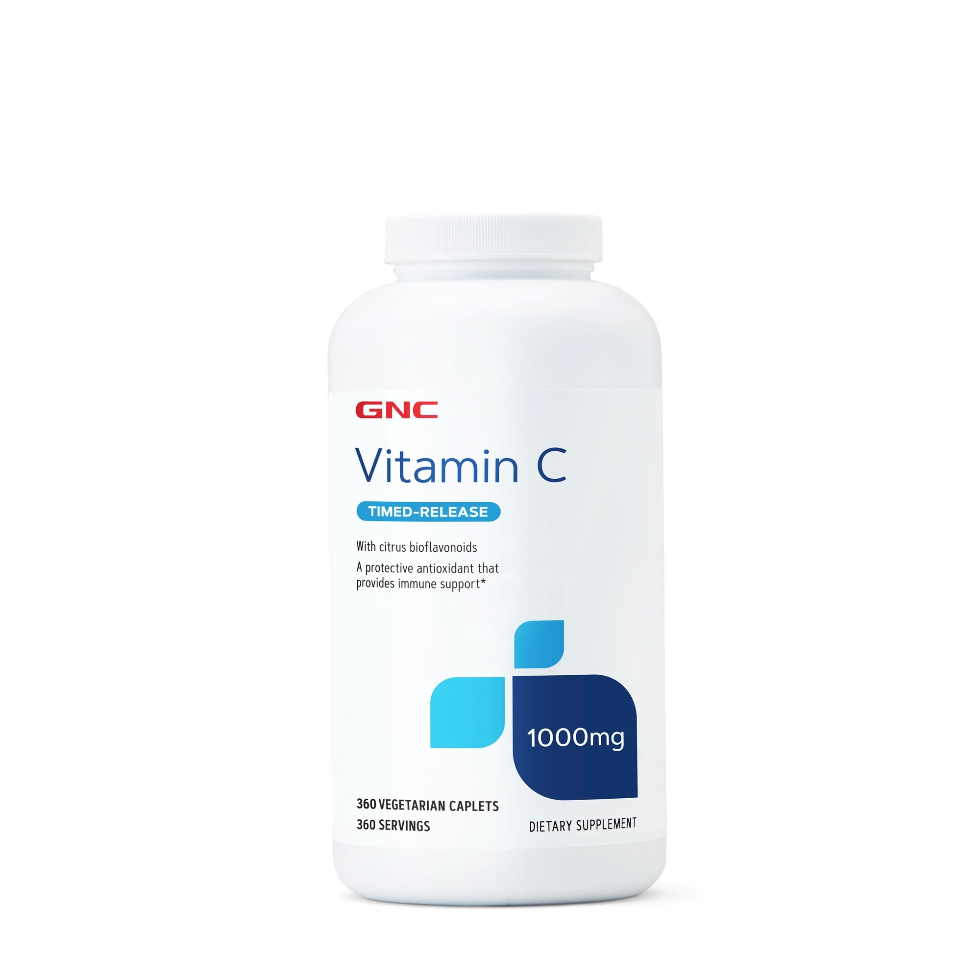 Vitamina C 1000 mg cu bioflavonoide si pulbere de macese, 360 tablete, GNC Vitamina C 1000 mg cu bioflavonoide si pulbere de macese, 360 tablete, GNC
