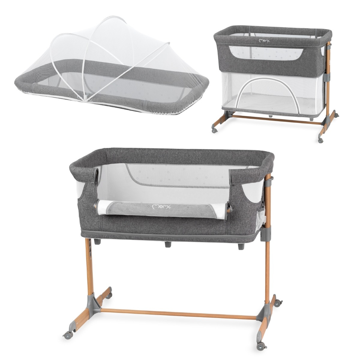 Co-sleeper Momi, Smart Bed 4 in 1 - Grey Co-sleeper Momi, Smart Bed 4 in 1 - Grey