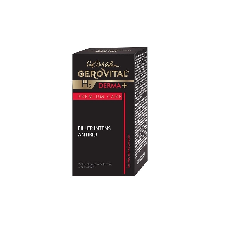 Filler intens antirid H3 Derma+ Premium Care, 15 ml, Gerovital Filler intens antirid H3 Derma+ Premium Care, 15 ml, Gerovital