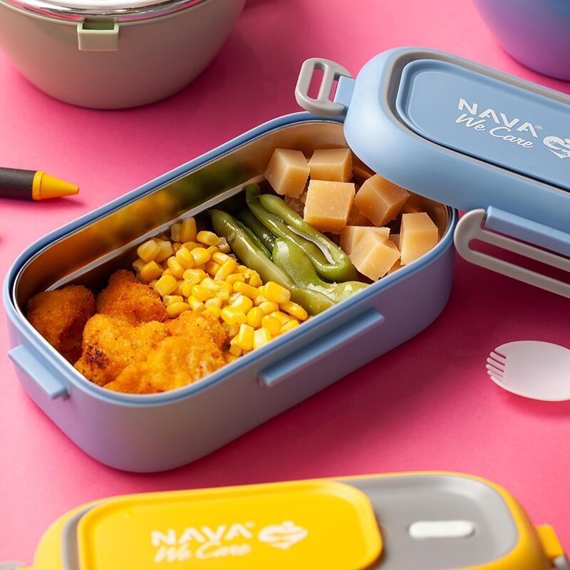 Lunchbox Nava We care 800 ml galben Lunchbox Nava We care 800 ml galben
