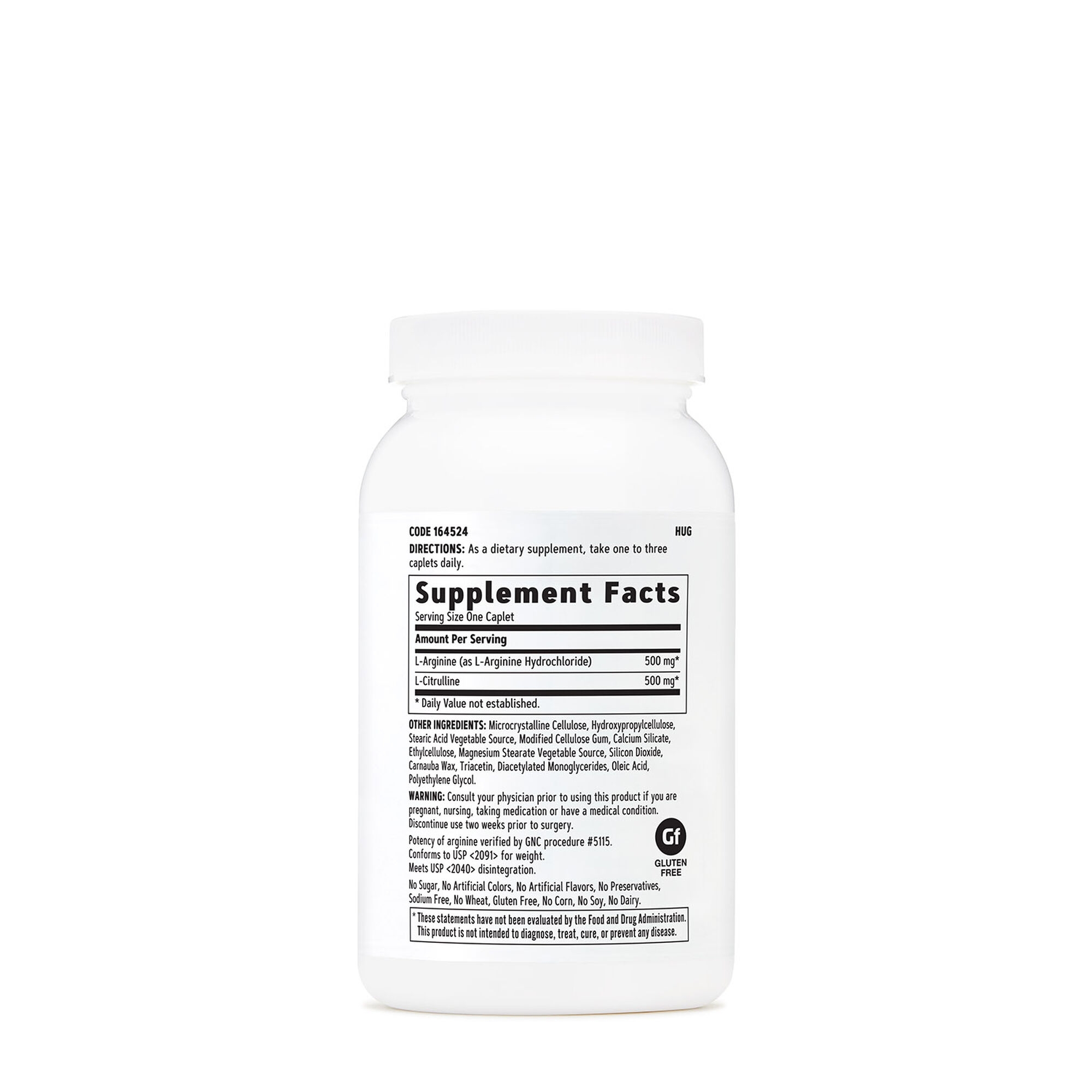 L-arginina si L-citrulina, 120 tablete, GNC