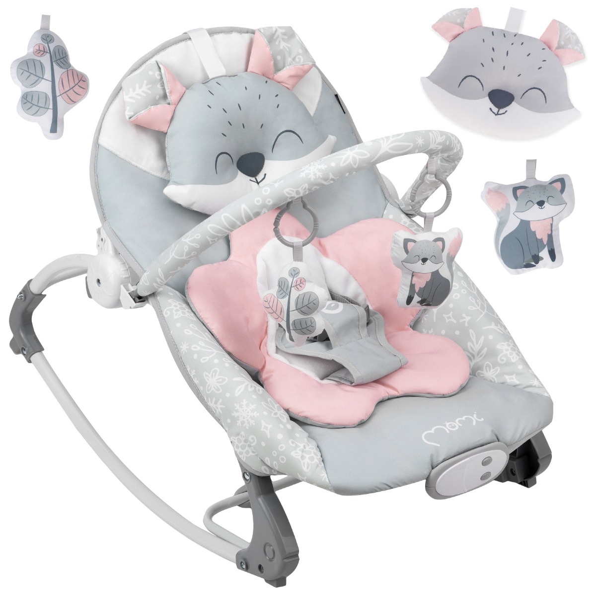 Bouncer MoMi Luis Pink, 0Luni+ Bouncer MoMi Luis Pink, 0Luni+