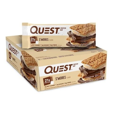 Baton proteic cu aroma de bezele cu ciocolata, 60g, Quest Baton proteic cu aroma de bezele cu ciocolata, 60g, Quest
