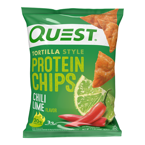 Chipsuri proteice cu aroma de chili si lime, 32 g, Quest Chipsuri proteice cu aroma de chili si lime, 32 g, Quest