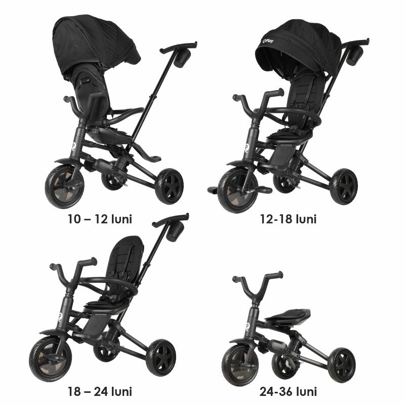 Tricicleta ultrapliabila Qplay Nova Niello Negru Tricicleta ultrapliabila Qplay Nova Niello Negru