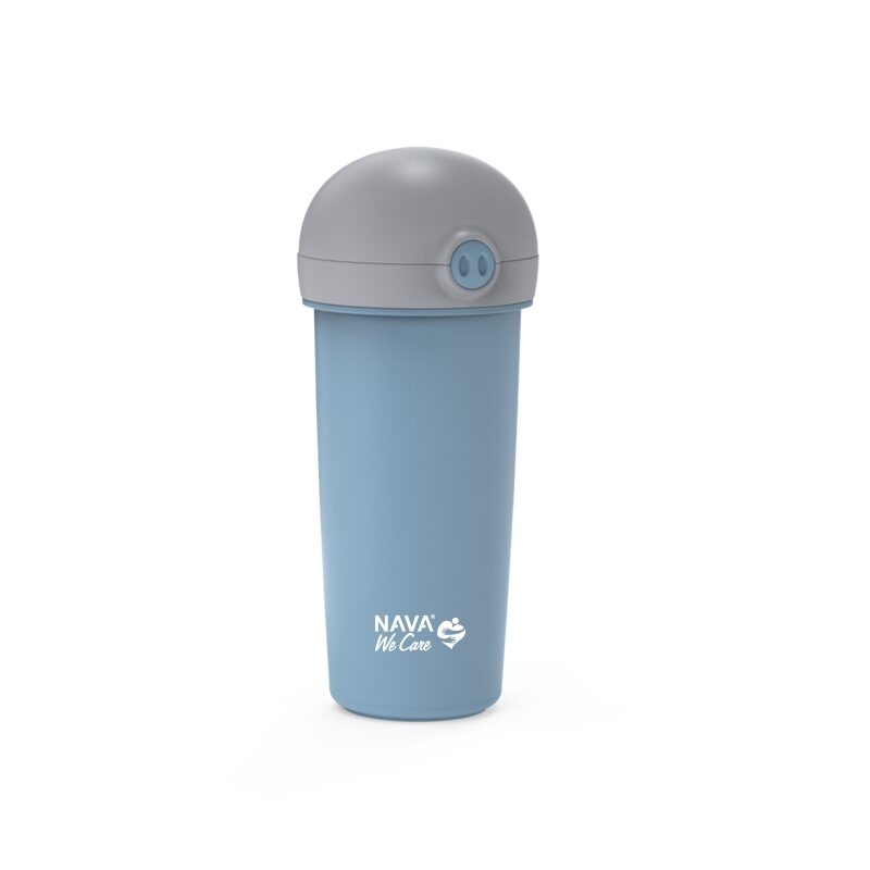 Sticla de plastic cu pai Nava 380ml albastru Sticla de plastic cu pai Nava 380ml albastru