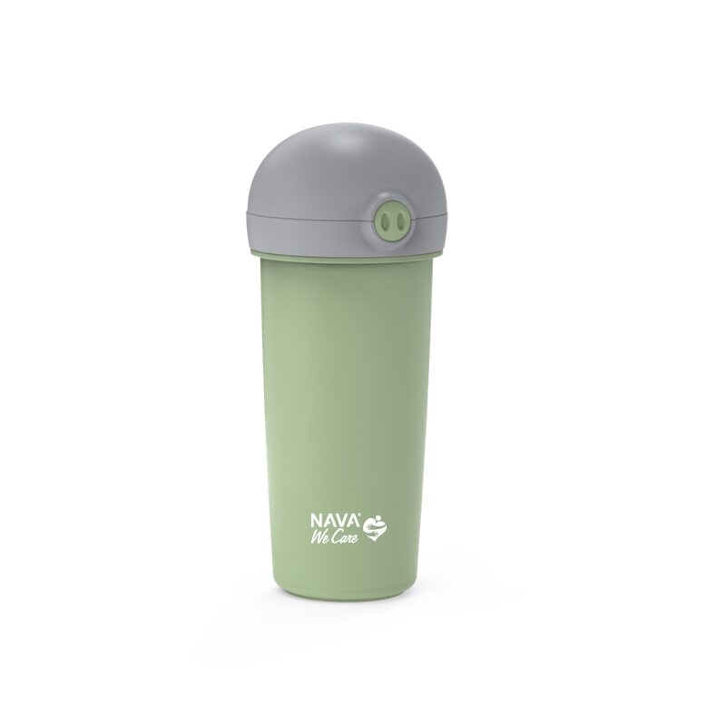 Sticla de plastic cu pai Nava 380ml verde Sticla de plastic cu pai Nava 380ml verde