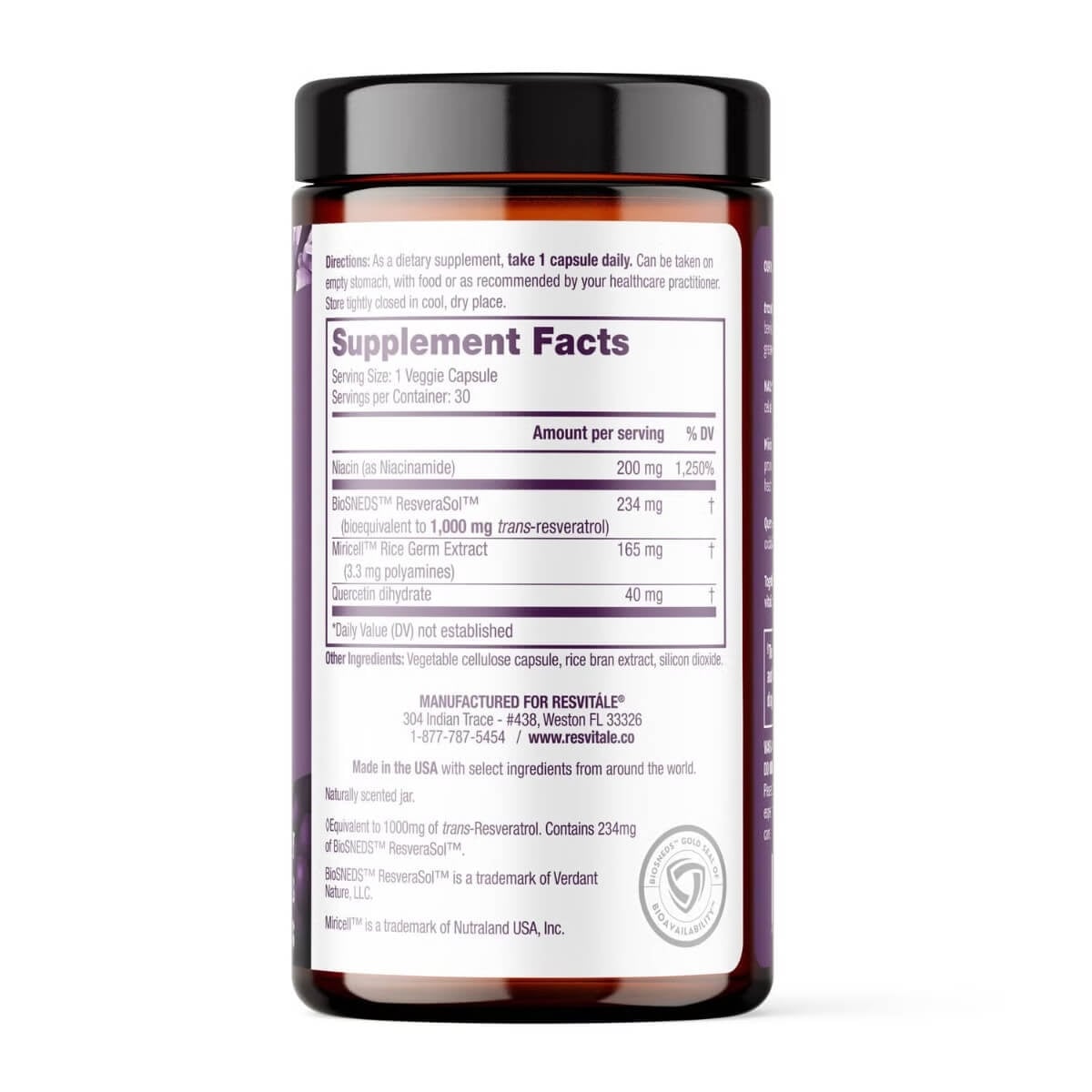Resveratrol + Nad & Miricell cu Spermidina, 30 capsule, ResVitale, GNC Resveratrol + Nad & Miricell cu Spermidina, 30 capsule, ResVitale, GNC
