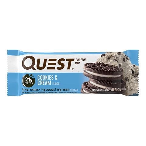 Baton proteic cu aroma de biscuiti si frisca, 60g, Quest Baton proteic cu aroma de biscuiti si frisca, 60g, Quest