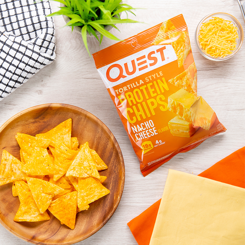 Chipsuri proteice cu aroma de branza nacho, 32 g, Quest Chipsuri proteice cu aroma de branza nacho, 32 g, Quest