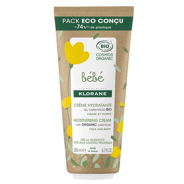 Crema hidratanta Bio pentru fata si corp, 200 ml, Klorane Bebe Crema hidratanta Bio pentru fata si corp, 200 ml, Klorane Bebe