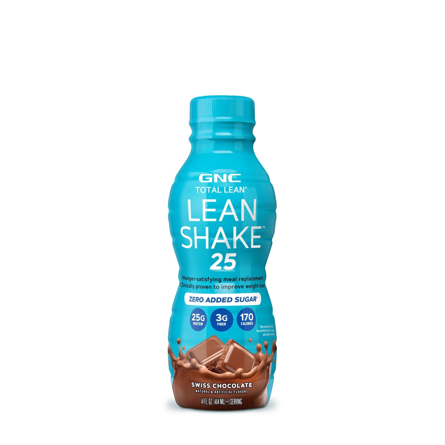 Shake proteic cu aroma de ciocolata elvetiana Total Lean, 414 ml, GNC Shake proteic cu aroma de ciocolata elvetiana Total Lean, 414 ml, GNC