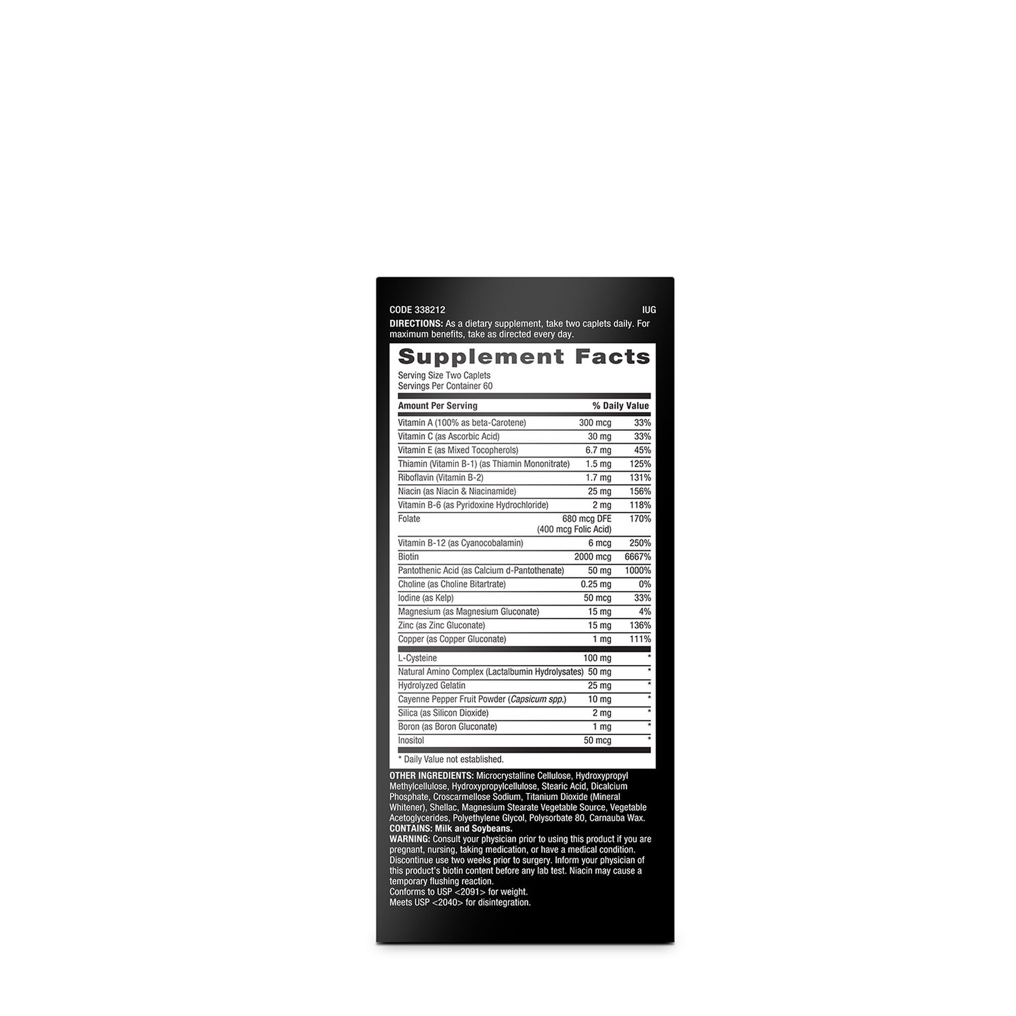Complex de multivitamine pentru barbati pentru sanatatea parului, 120 tablete, GNC Complex de multivitamine pentru barbati pentru sanatatea parului, 120 tablete, GNC