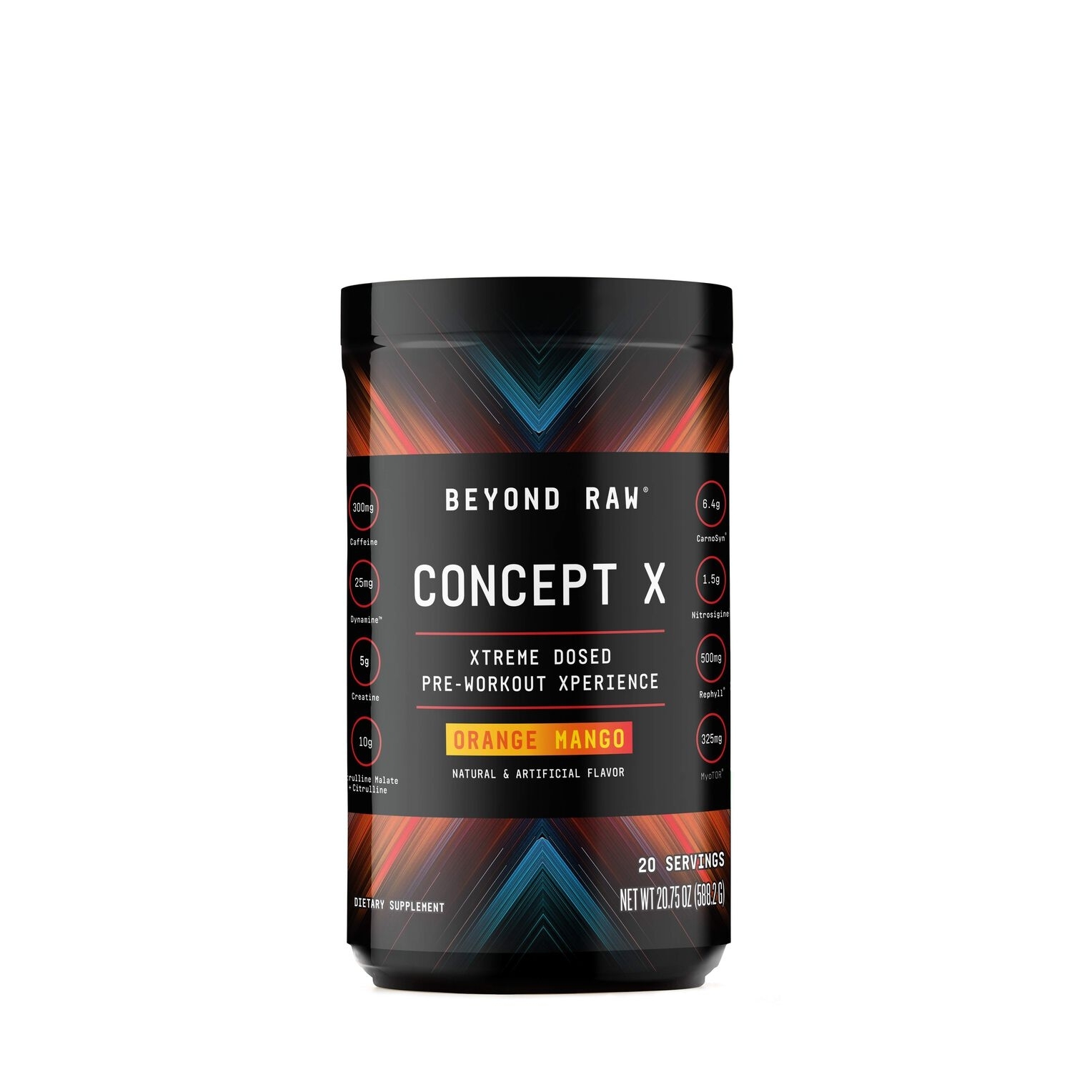 Pre-workout cu aroma de portocale si mango Concept X, 588.2 g, Beyond Raw Pre-workout cu aroma de portocale si mango Concept X, 588.2 g, Beyond Raw