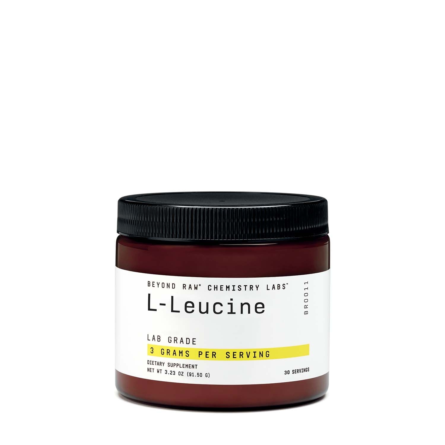 L-leucine Chemistry Labs, 91.50 g, Beyond Raw L-leucine Chemistry Labs, 91.50 g, Beyond Raw