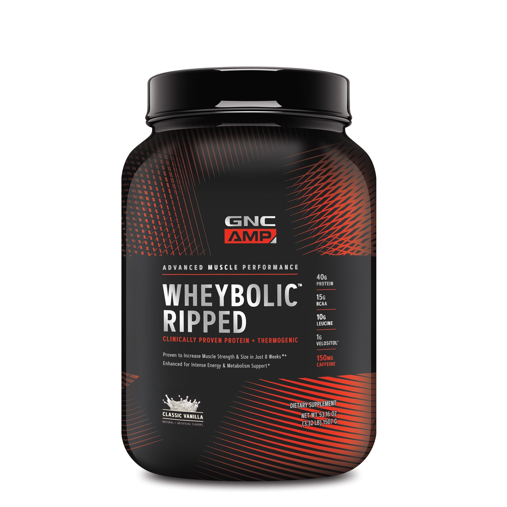 Proteina din zer cu aroma de vanilie AMP Wheybolic Ripped, 1148.4 g, GNC Proteina din zer cu aroma de vanilie AMP Wheybolic Ripped, 1148.4 g, GNC