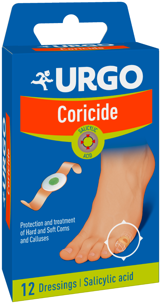 Plasturi adezivi pentru bataturi Coricide, 12 bucati, Urgo Plasturi adezivi pentru bataturi Coricide, 12 bucati, Urgo