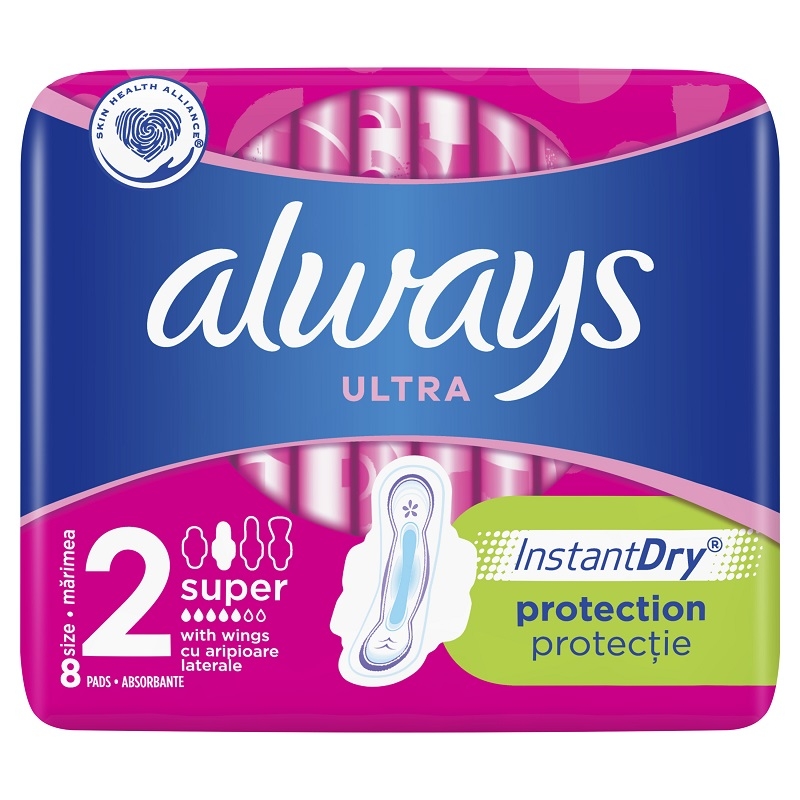 Absorbante Ultra Super, Marimea 2, 8 bucati, Always