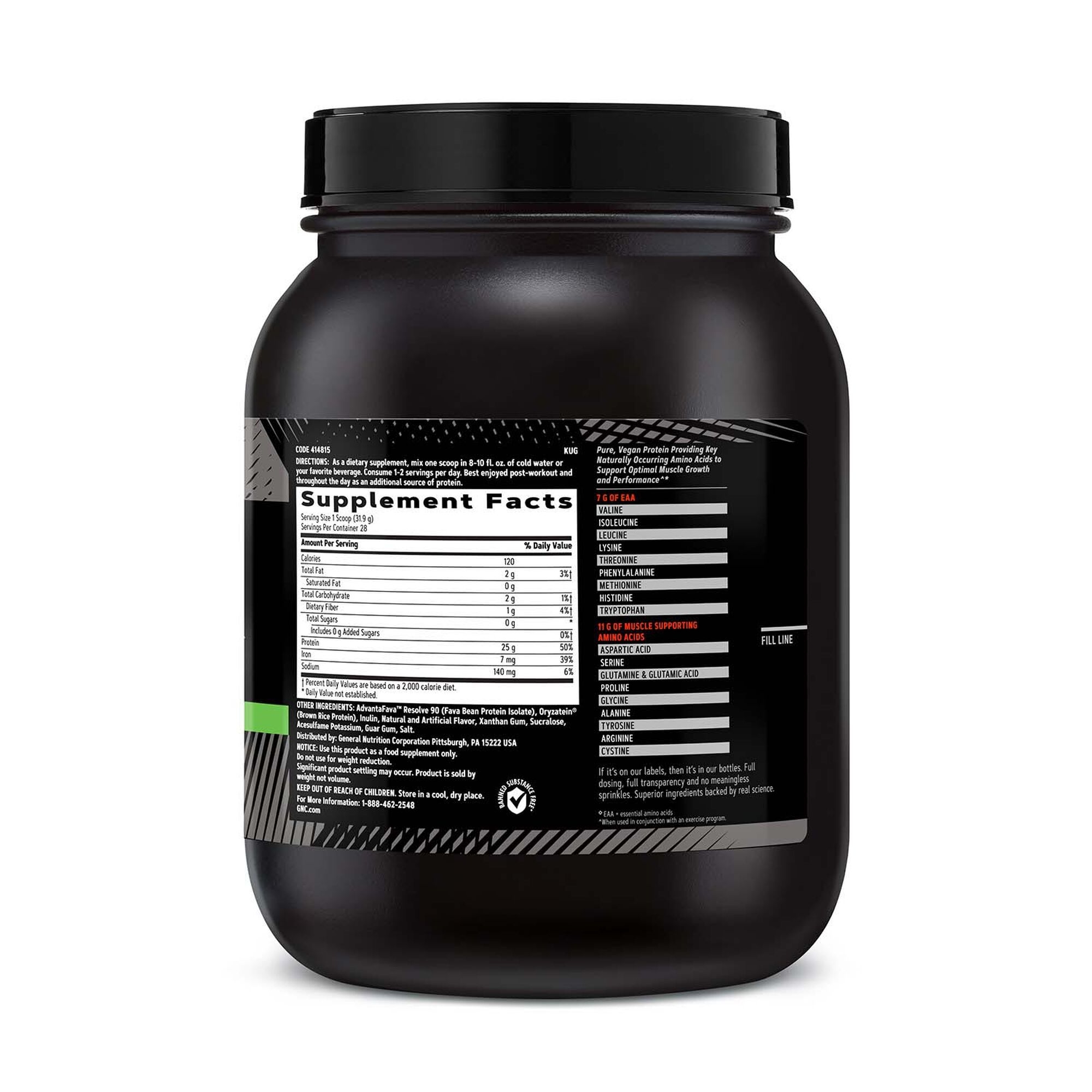 Proteina vegana cu aroma de biscuiti cu vanilie AMP Plant Isolate, 893.2 g, GNC