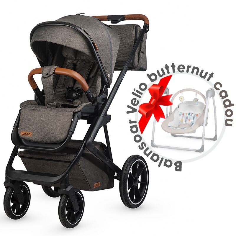 Carucior modular 2in1 Coccolle Nessia Anthracite+Balansoar bebelusi Coccolle Velio Butternut Carucior modular 2in1 Coccolle Nessia Anthracite+Balansoar bebelusi Coccolle Velio Butternut