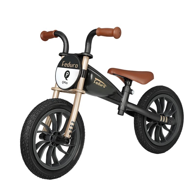 Balance bike QPlay Feduro Negru-Auriu Balance bike QPlay Feduro Negru-Auriu