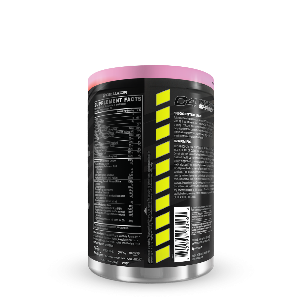 Formula pre-workout avansata pentru definire cu aroma de limonada roz Cellucor C4 Ultimate Shred, 406 g, GNC Formula pre-workout avansata pentru definire cu aroma de limonada roz Cellucor C4 Ultimate Shred, 406 g, GNC