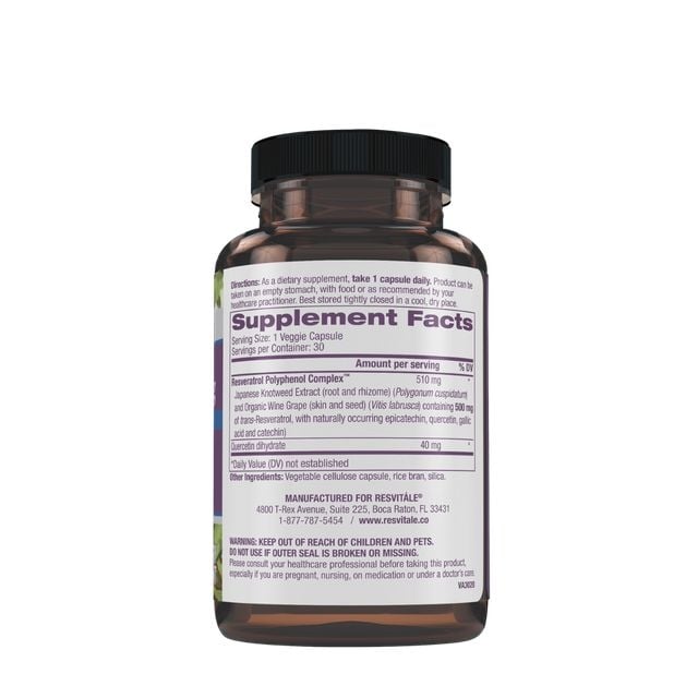 ResVitale - Resveratrol 500mg Quercetina 40mg 30cps ResVitale - Resveratrol 500mg Quercetina 40mg 30cps