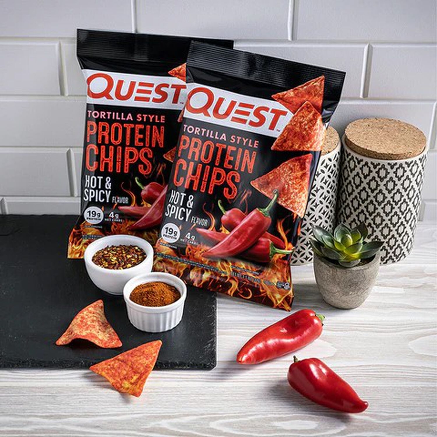 Chipsuri proteice cu aroma picanta, 32 g, Quest Chipsuri proteice cu aroma picanta, 32 g, Quest